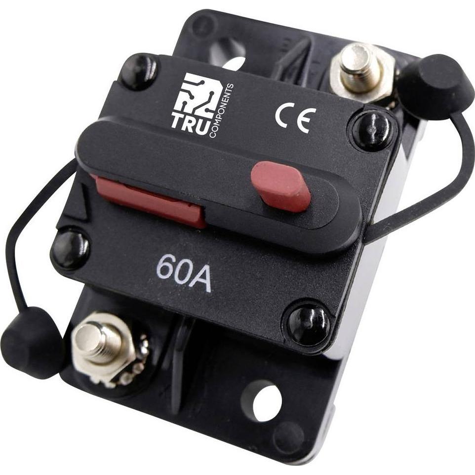 Tru Components, Fusibile, TRU Hydraulik- und Hochstrom-Leistungsschutzschalter T3, 60 A, 1/4″ Anschluss (60 A)