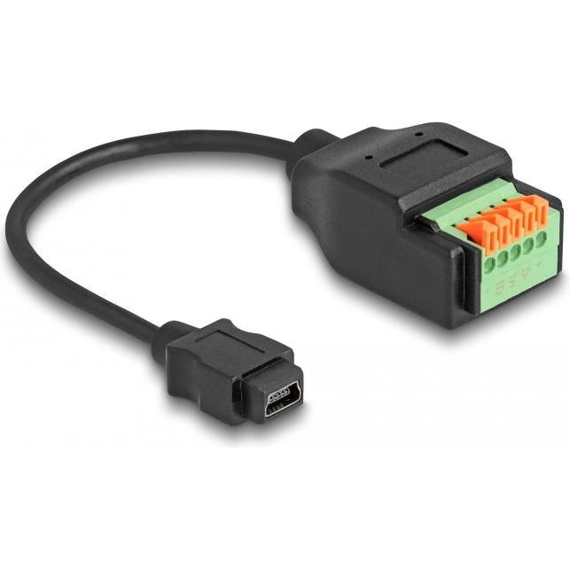 Thumbnail - Delock USB 2.0 Kabel Typ Mini-B Buchse zu Terminalblock Adap (0.15 m, USB 2.0), USB Kabel