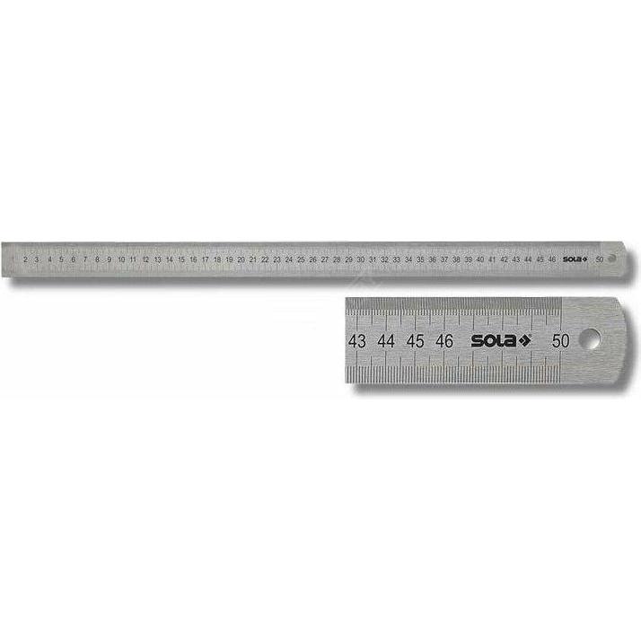 Sola Messwerkzeuge, Laserentfernungsmesser, Edelstahl-Lineal LSB, halbsteif, 500 mm, grau
