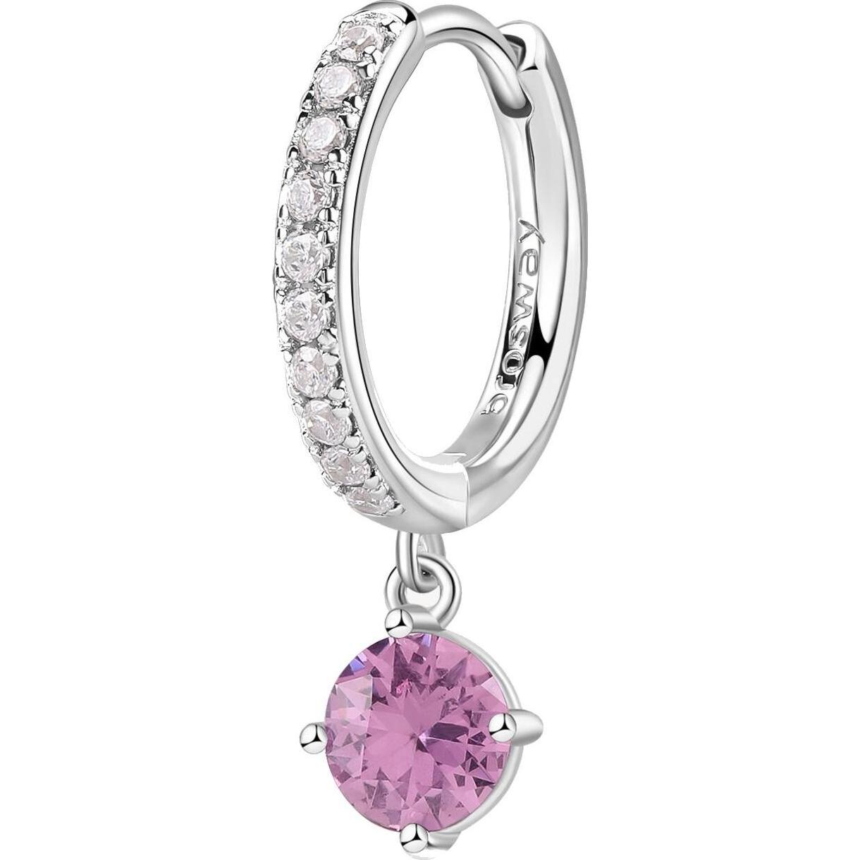 Brosway, Orecchini, Orecchino singolo FVP83 a forma di cerchio rosa vibrante