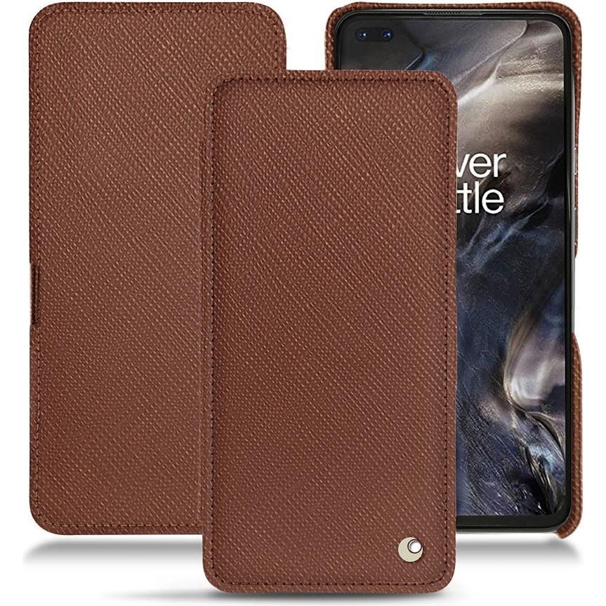 Noreve Lederschutzhülle horizontal (OnePlus Nord), Smartphone Hülle, Braun