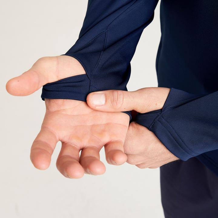 Actual product image Kipsta Damen/Herren Fussball Sweatshirt mit Reissverschluss - Viralto marineblau/blau (4XL)