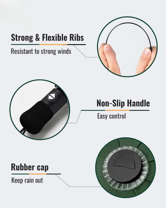 Produktbild Alopini Regenschirm Grosser sturmfester reflektierender Taschenschirm