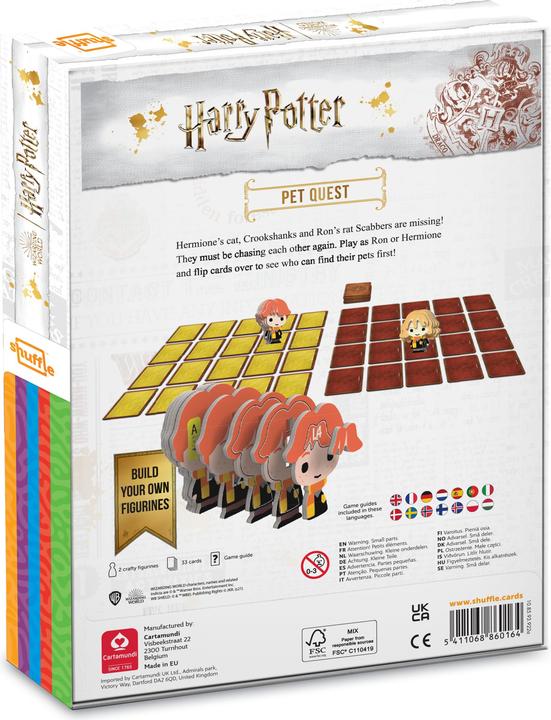 Produktbild ASS Altenburg 22584069 - Harry Potter Pet Quest, Kartenspiel, für 2 Spieler, ab 5 Jahren (Deutsch, Spanisch, Französisch, Norwegisch, Polnisch, Niederländisch, Finnisch, Ungarisch, Dänisch, Schwedisch, Italienisch, Englisch)