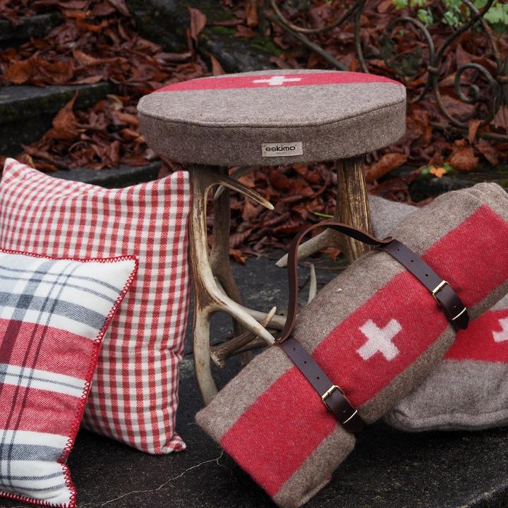 Actual product image Eskimo Cushion Maloja 45 x 45 cm, Red (45 x 45 cm)