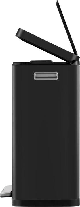 Actual product image EKO Waste separation system X-Cube pedal bin black 2 x 20 L made of brushed stainless steel with (40 l)