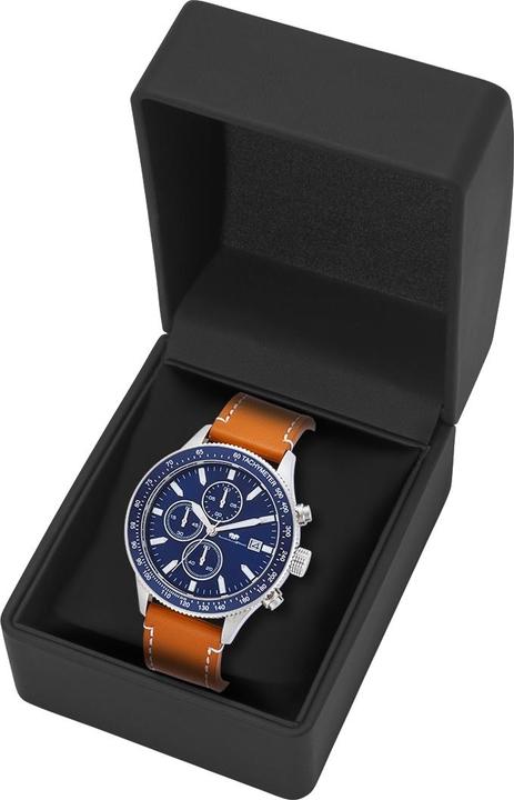 Image du produit Hommes Chronographe Karthago II Cuir véritable Marron - 31938 (Chronographe, 43 mm)