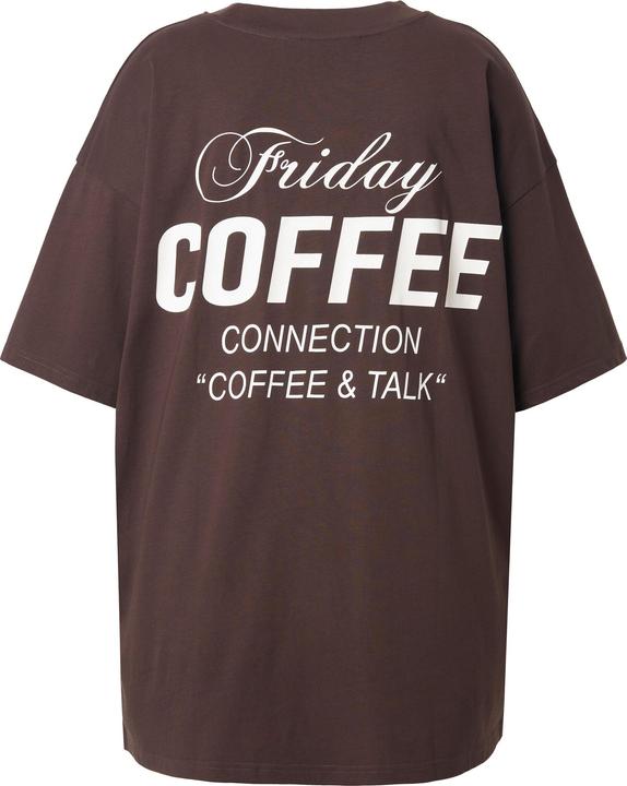 Actual product image Studio Untold T-Shirt, oversized, Coffee-Rückenprint (46, 48)
