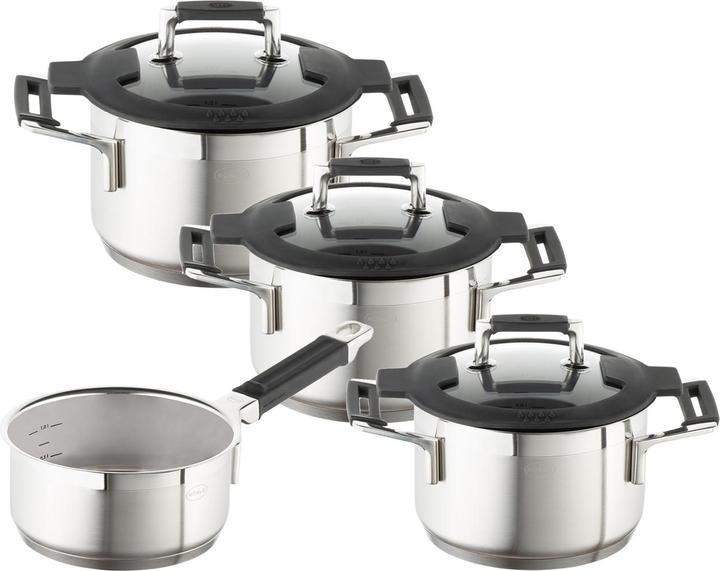 Produktbild Rösle Topfset 4-tlg. SILENCE PRO Stahlgrau (24 cm, Pfannenset + Topfset, Edelstahl)