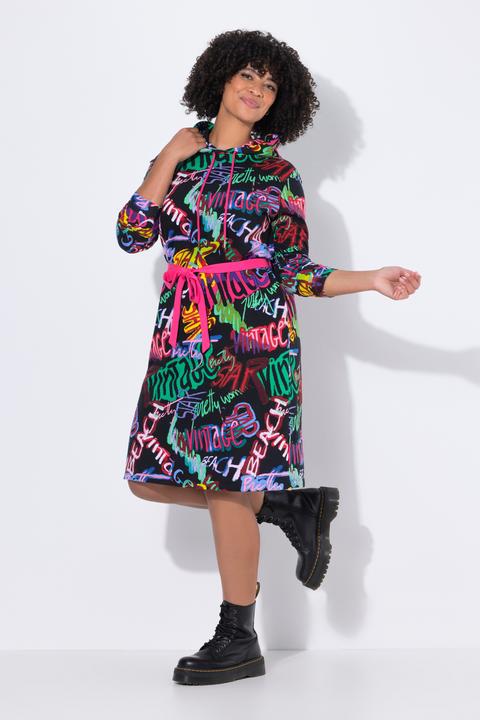 Produktbild Angel of Style Sweatkleid, Komfort Fit, farbiges Muster, Taillengürtel (52)
