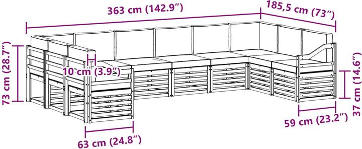 Produktbild vidaXL Outdoor-Sofa