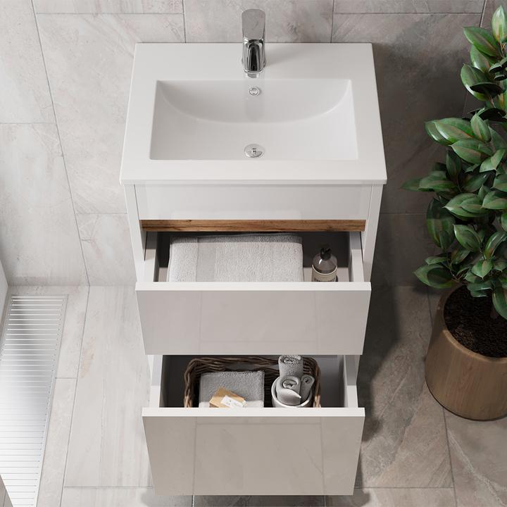 Produktbild Vicco Detmold mit Waschbecken und 2 Schubladen