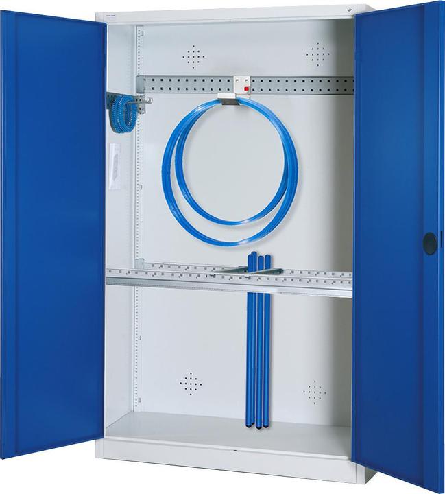 Produktbild C+P Modul-Sportgeräteschrank mit Grundausstattung (HxBxT: 195x120x50 cm, mit Vollblech-Flügeltüren)