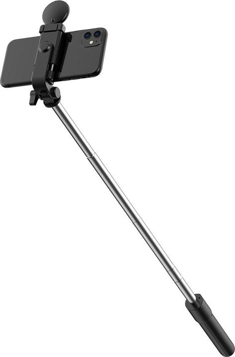 Produktbild Hurtel Selfie stick WH1YXS telescopic tripod 1m with round lamp and phone holder - black