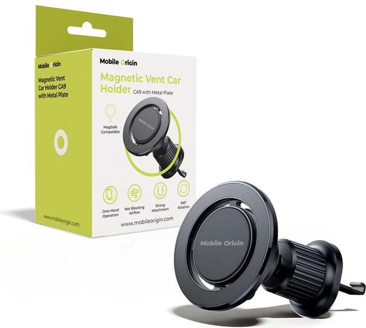 Actual product image Mobile Origin Magnetic Vent Car Holder MO9 with Metal Plate
