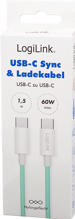 Image du produit LogiLink USB C – USB C (1.50 m, USB 2.0, 60 W)