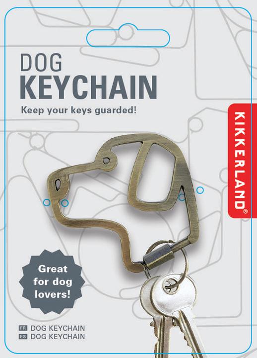 Actual product image Kikkerland Keychain Dog 5.3 x 5.5 cm, 1 piece, Gold