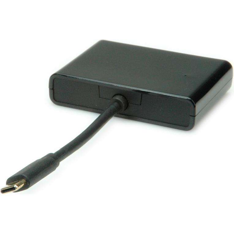 Secomp USB-HDMI Adapter (HDMI, VGA, 10 cm), Adattatore dati + video, Nero