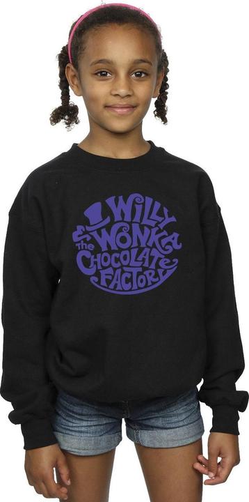 Actual product image Willy Wonka & the Chocolate Factory Girls Typed Logo Sweatshirt (140, 146)