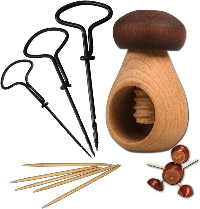 Actual product image Kids at work Chestnut set mushroom and drill