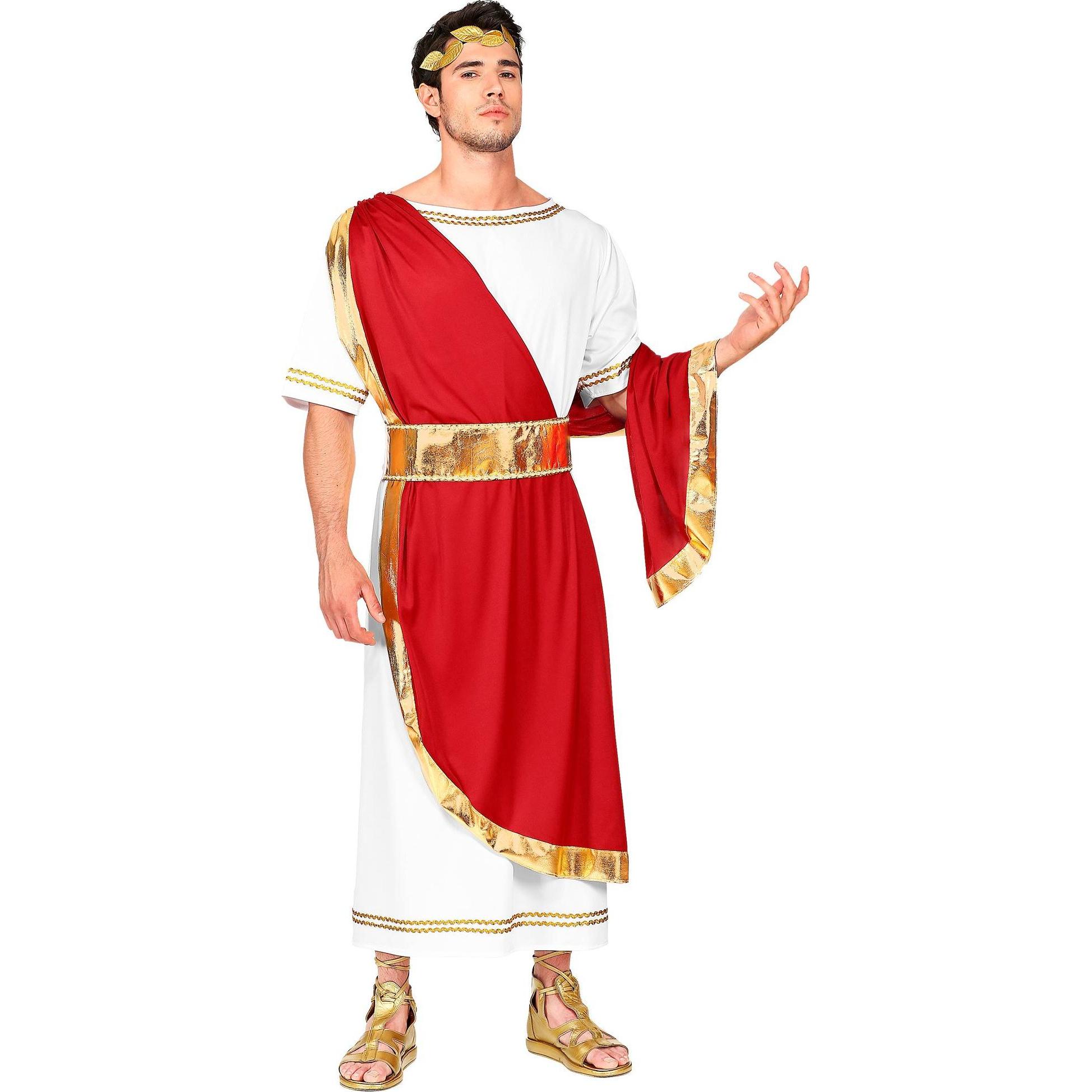 Thumbnail - Widmann Römischer Kaiser Nero Kostüm Tunika mit Schärpe, Gürtel, Lorbeerkranz (3XL)
