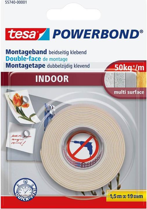 Produktbild tesa Powerbond INDOOR doppelseitiges Montageband (19 mm)