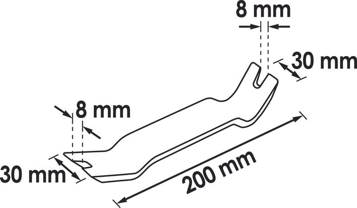 Produktbild Vigor Lösehebel und Cliplöser ∙ beidseitig abgewinkelt ∙ V2494 ∙ 30 mm