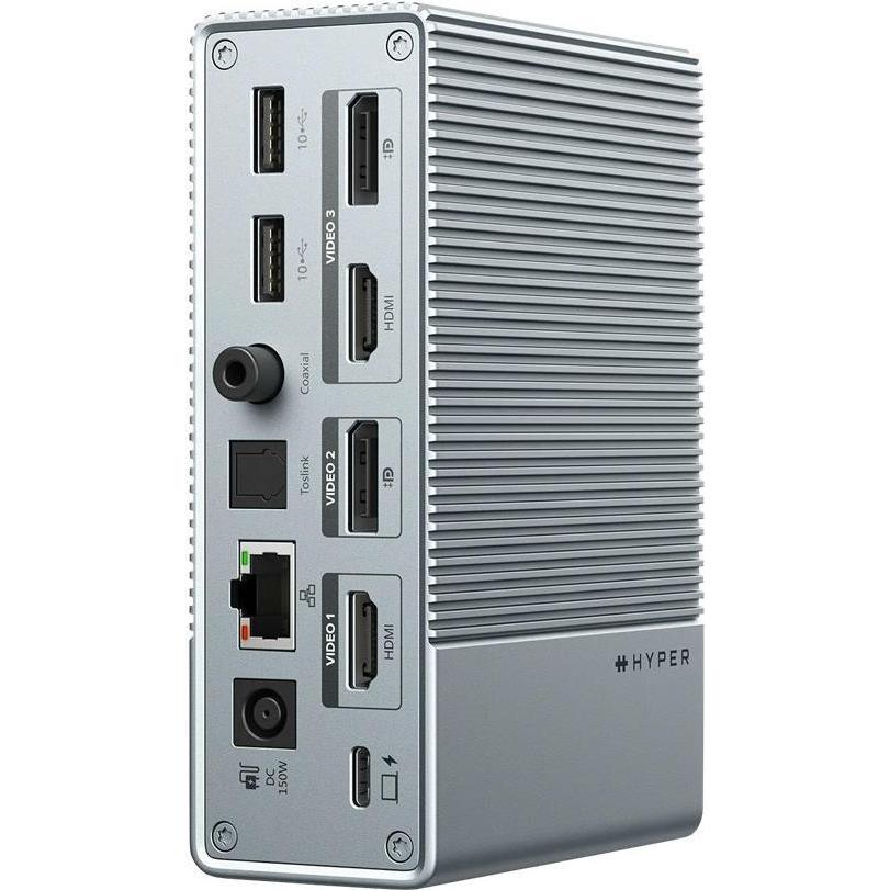 Targus HyperDrive Gen 2 (USB-C, 15 Ports), Dockingstation + USB Hub, Silber