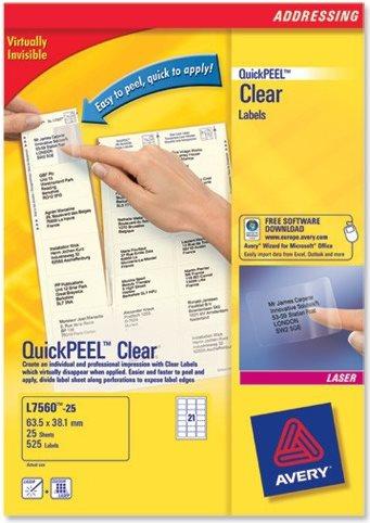 Actual product image Avery address labels