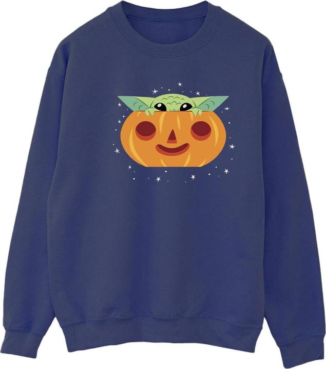 Actual product image Star Wars Womens/Ladies The Mandalorian Grogu Pumpkin Sweatshirt (S)