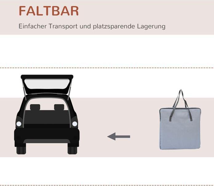 Produktbild Swisshandel24 Transportbox Tragetasche 41 x 34 x 30cm Oxford Gewebe grau (Hund, Faltbar)