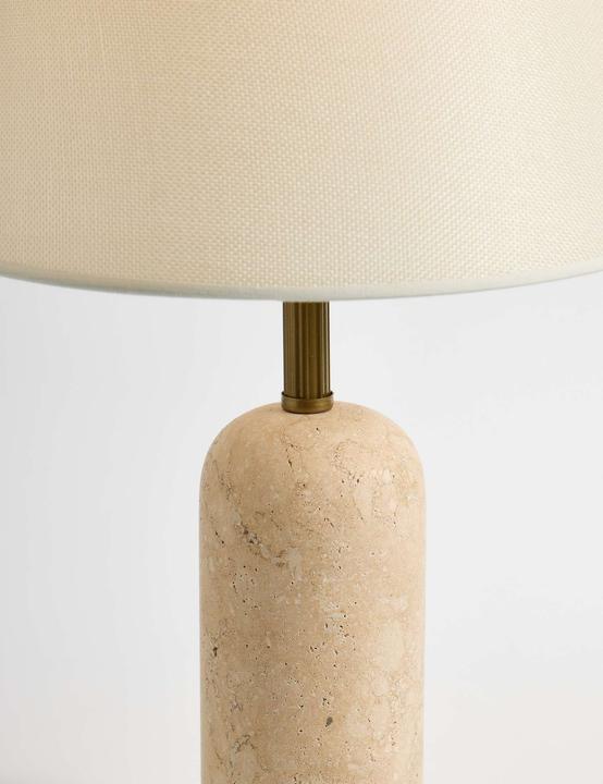 Produktbild Opviq Solara Linen Traverten Table Lamp (E27)