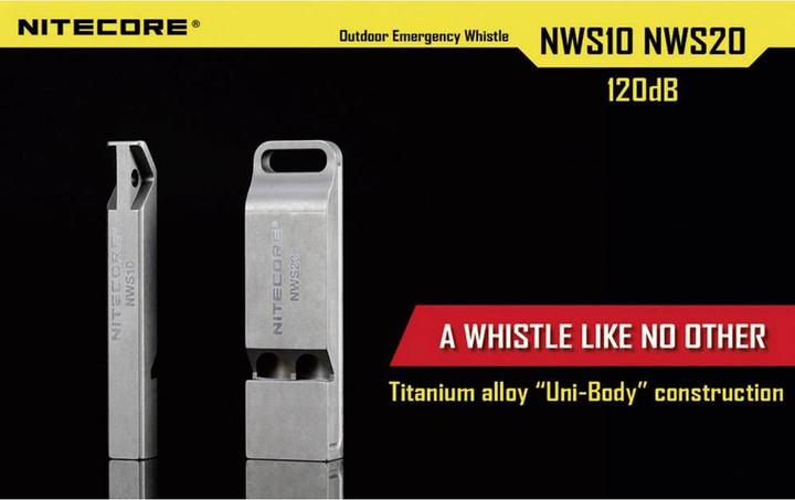 Actual product image Nitecore Emergency whistle - one chamber