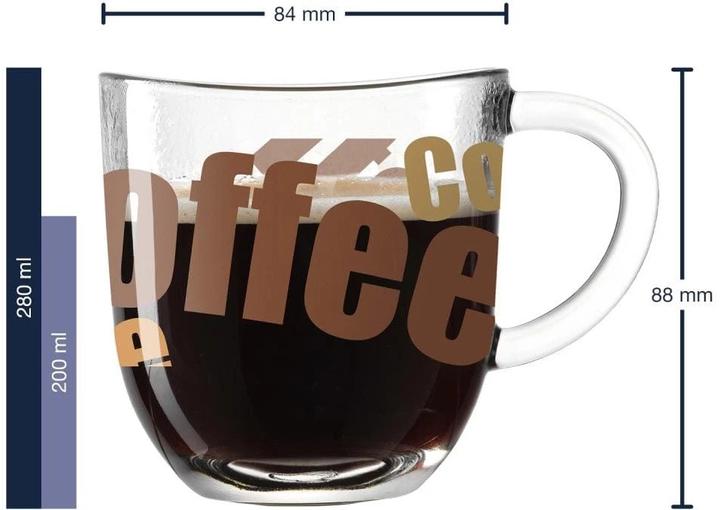 Immagine prodotto Leonardo Tazza da caffè Napoli con testo 280 ml, Trasparente (280 ml, 6 x)