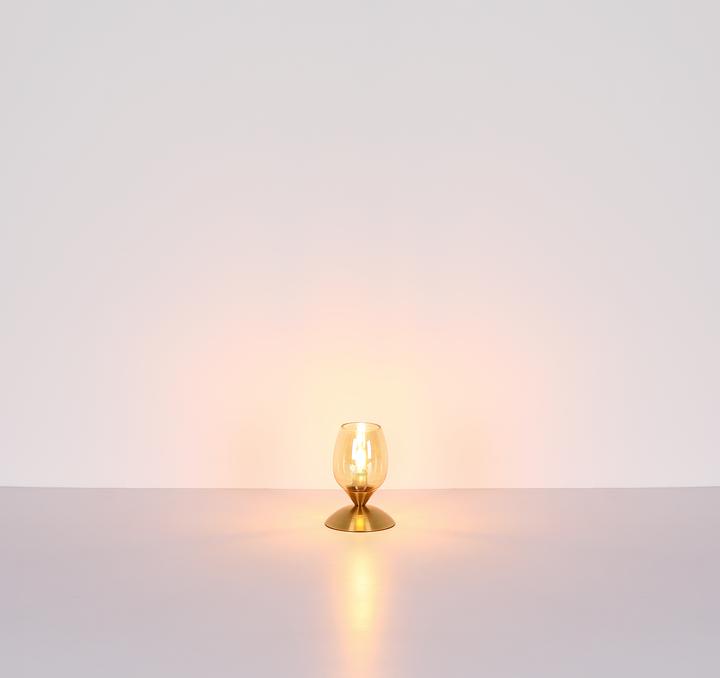 Produktbild Globo Kuwaita E14 Tischleuchte Messingfarben Matt, Metall 18cm 24007M (E14)