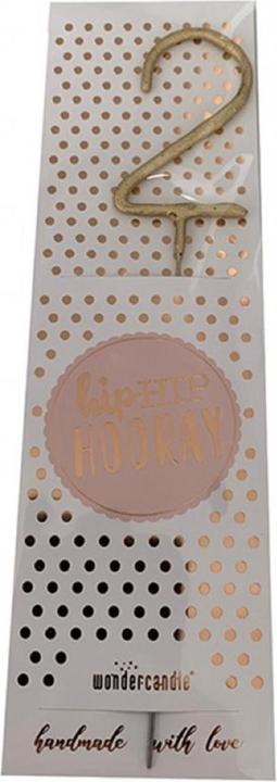 Actual product image Wondercandle hipHIP HOORAY Gold