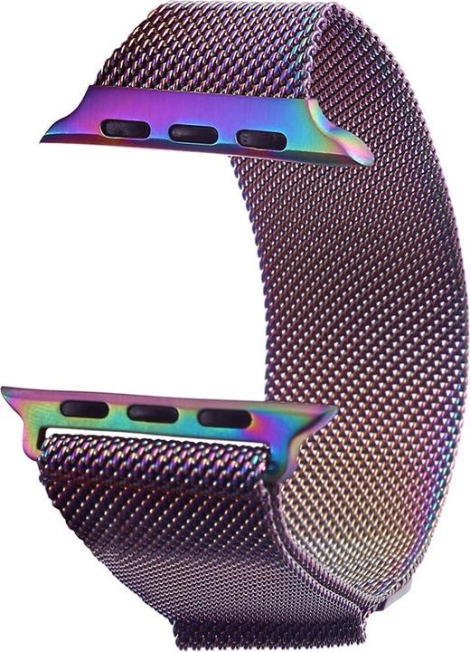 Immagine prodotto Cover-Discount Apple Watch 42 / 44mm - Bracciale in acciaio inossidabile Milanaise Rainbow (42 mm, 44 mm, Acciaio inossidabile, Apple Watch Series 1, Apple Watch Series 2, Apple Watch Series 3, Apple Watch Serie 4, Apple Watch Serie 5, Apple Watch Serie 6, Apple Watch SE)