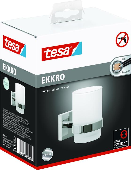 Produktbild tesa EKKRO Zahnputzbecher inkl. Klebelösung ohne Bohren