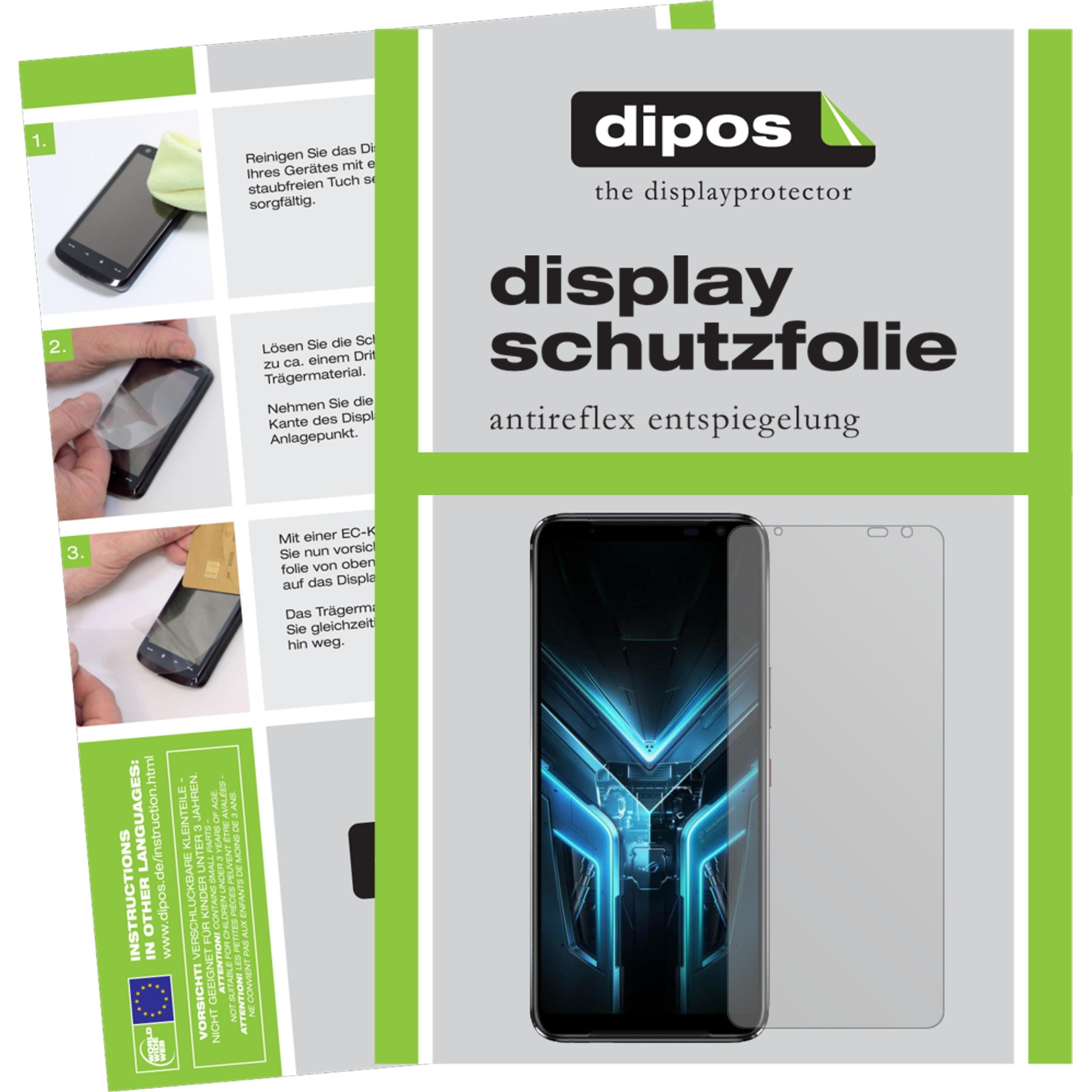 Dipos Displayschutzfolie Antireflex (1 Stück, Asus ROG Phone III), Smartphone Schutzfolie, Transparent