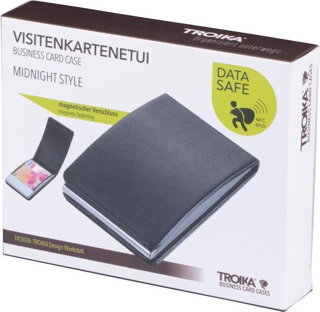 Actual product image Troika MIDNIGHT STYLE business card case, black