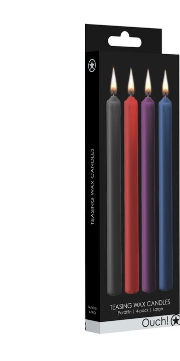 Image du produit Ouch! Teasing Wax Candles Large - Parafin - 4-pack - Mixed Colors