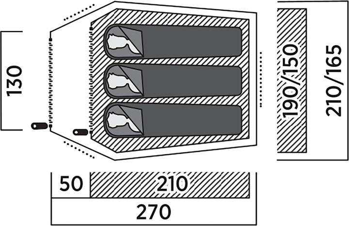Actual product image Easy Camp Tunnelzelt Reindal 3 (olivgr?n, Modell 2025) (Tunnel tent, 2.90 kg, 3 persons)