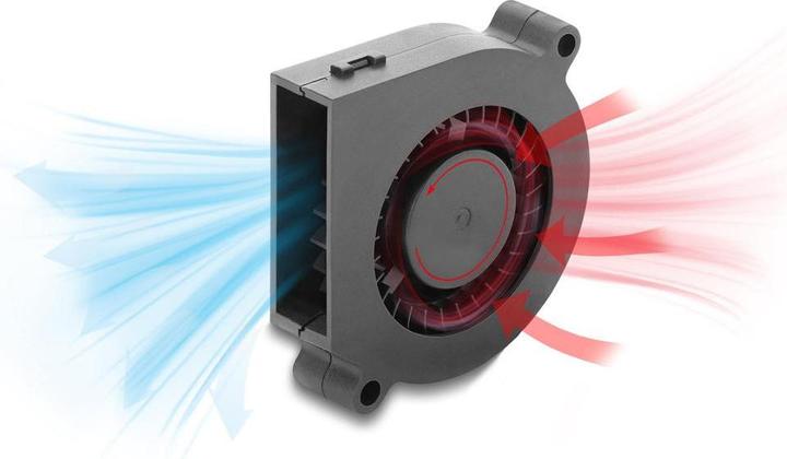 Produktbild Delock Radiallüfter / Lüftergebläse 12 V DC 60 x 60 x 15 mm mit 3-Pin Lüfteranschluss, schwarz (60 mm)