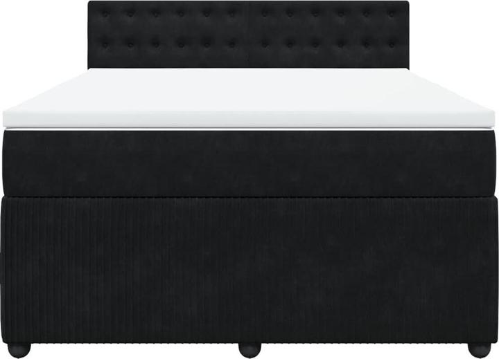 Produktbild vidaXL Bo x springbett mit Matratze 140 x 200 cm Samt (140 x 200 cm)