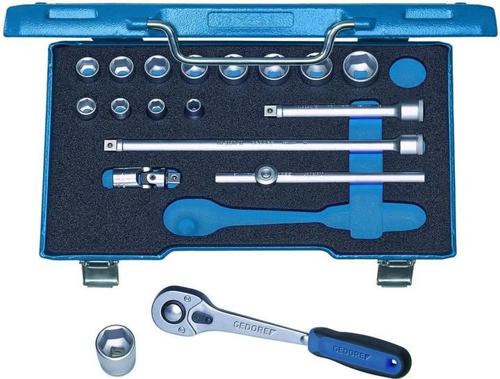 Produktbild Gedore 30 HMU-10 Steckschlüssel-Satz 3/8" 22-teilig 6-kant 6-22 mm (10  mm, 14 mm, 21 mm, 7 mm, 12 mm, 19 mm, 17 mm, 22 mm, 8 mm, 13 mm, 6 mm, 9 mm, 16 mm, 18 mm, 11 mm, 20 mm, 15 mm)