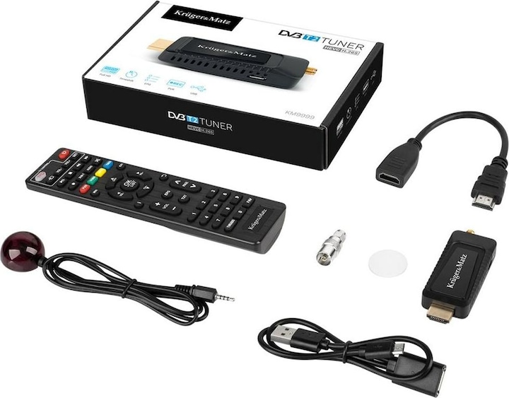 Produktbild Krüger&Matz KRUGER & MATZ Mini-Receiver DVB-T2 H.265 HEVC KM9999 (DVB-T, DVB-T2)