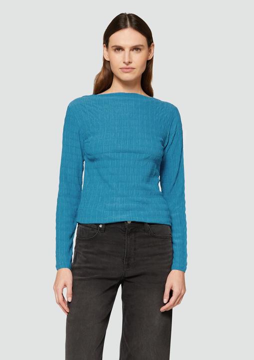Actual product image S.Oliver T-Shirt Jersey-Shirt mit Strukturmuster und U-Boot-Ausschnitt (38)