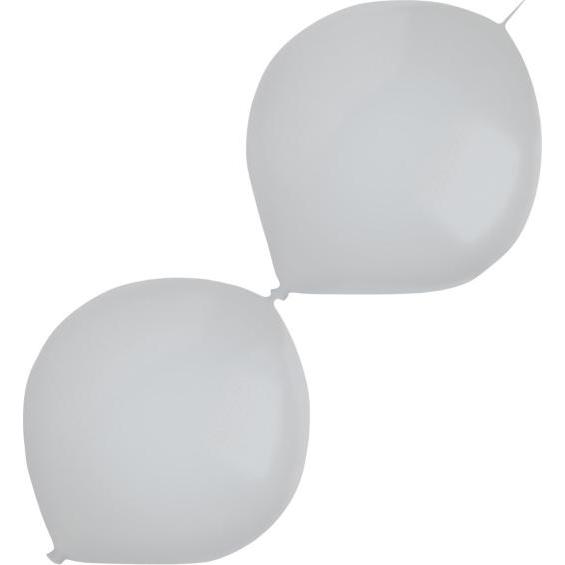 Everts 50 Latexballons Decorator Metallic E-Link Silver 3