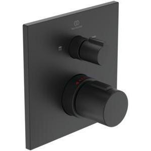 Ideal Standard Termostato da bagno IDS CERATHERM C100 kit da incasso 2, a sicurezza intrinseca Silk Black, Termostato