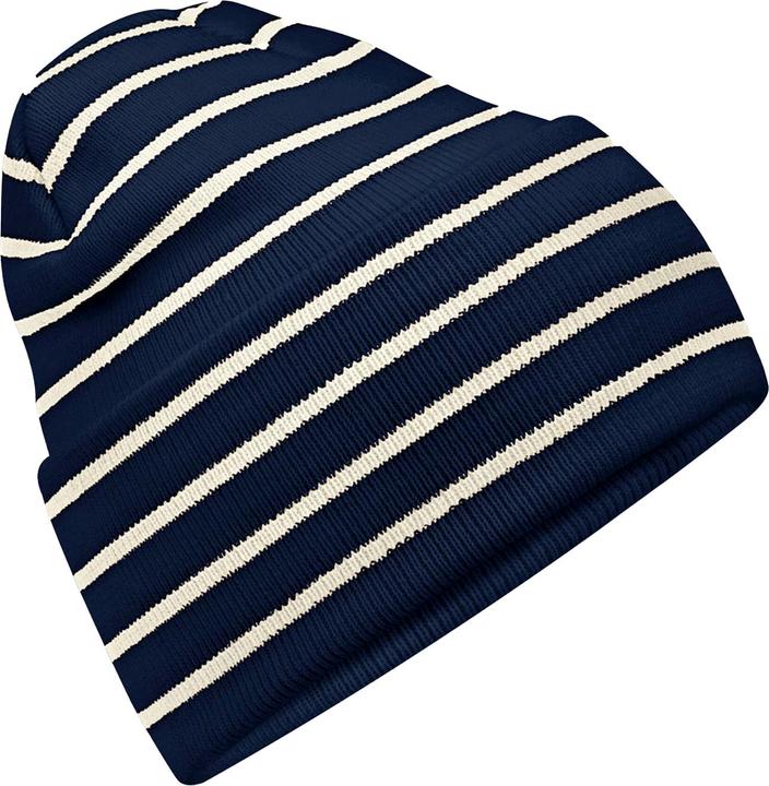 Produktbild Beechfield Erwachsene Original gestreifte Mütze mit tiefem Bündchen